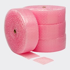 An image of stacked Anti-Static bubble rolls.